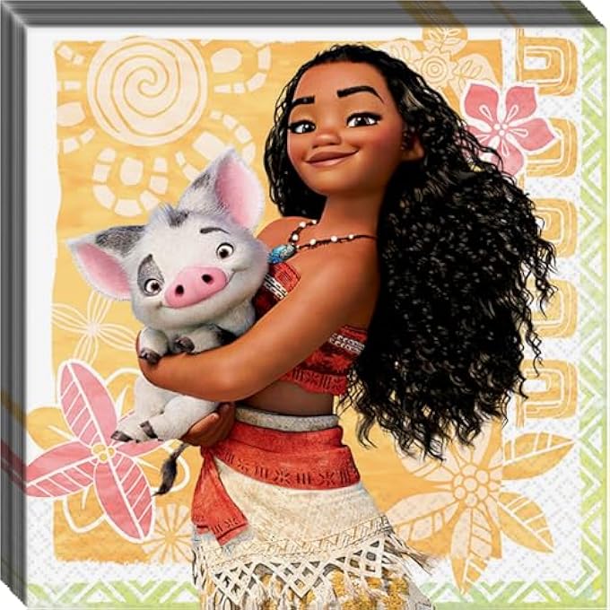 BEVERAGE NAPKINS | DISNEY MOANA COLLECTION | PARTY ACCESSORY - Image 1